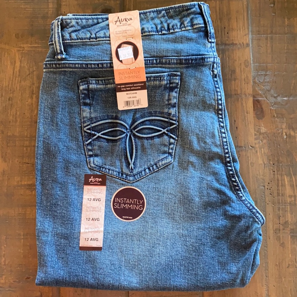 Aura Jean Capris, instantly slimming, sz 12 avg